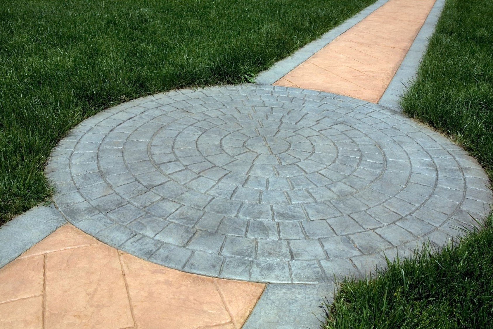 stamped concrete sidewalk